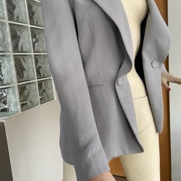 COMPTOIR DES COTONNIERS LIGHT GREY JACKET Uniquely Styled DESIGNER BLAZER - Picture 3 of 10